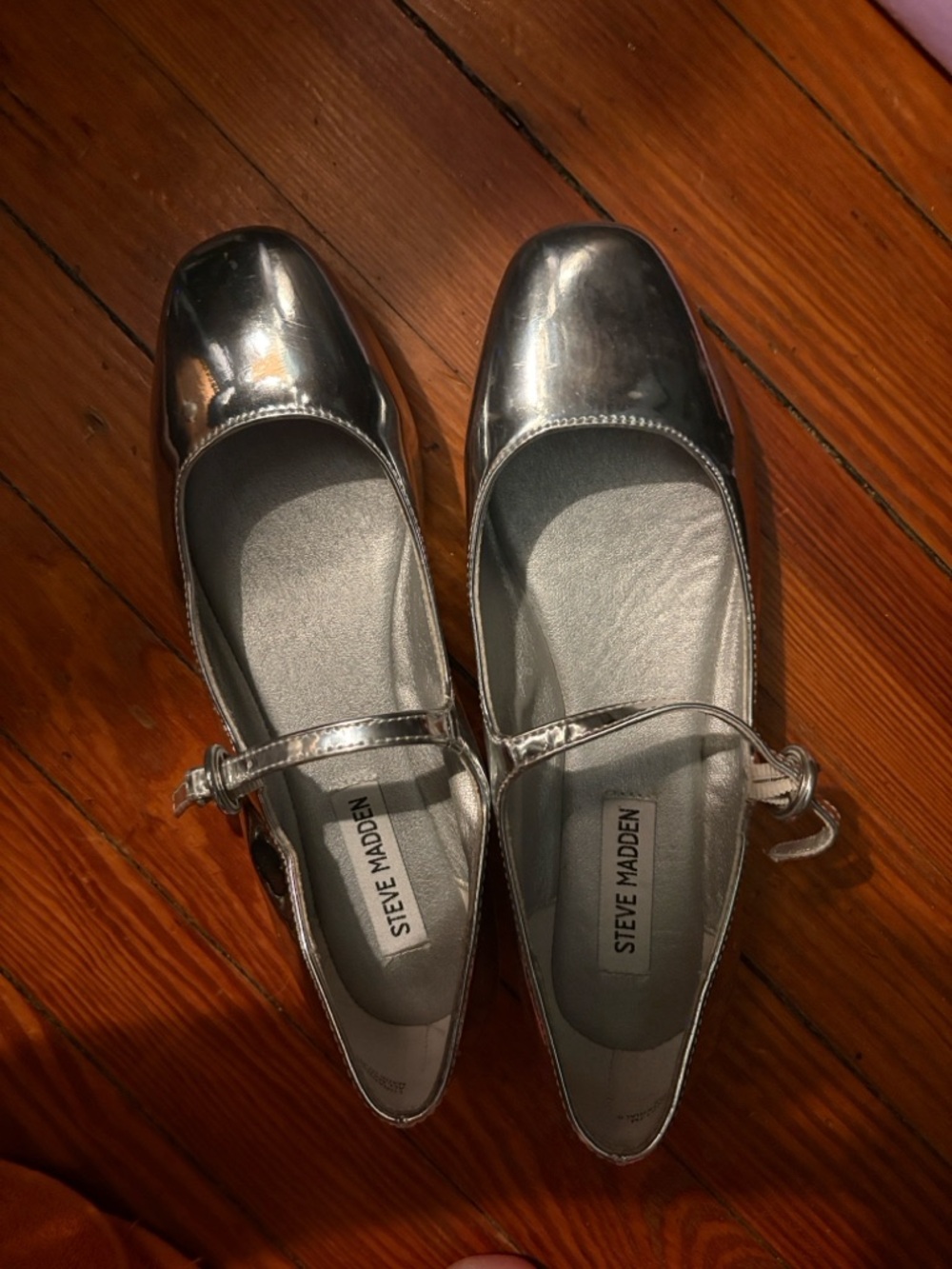 Steve Madden Lorando Mary Jane Flat - Silver